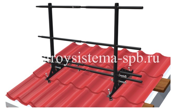 Кровельное ограждение на металлочерепицу Кровельное ограждение FISHER